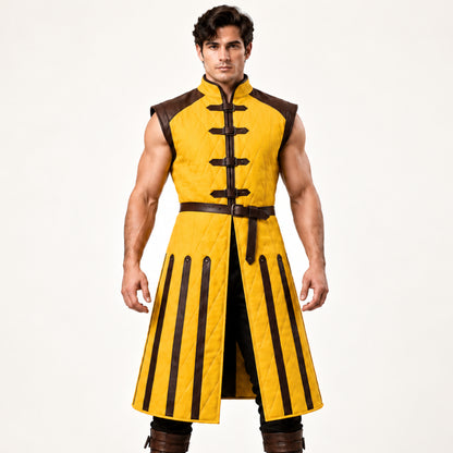 Medieval Sleeveless Gambeson Vest, Padded Knight Armor, Ren Faire Outfit, LARP Costume, SCA Gear