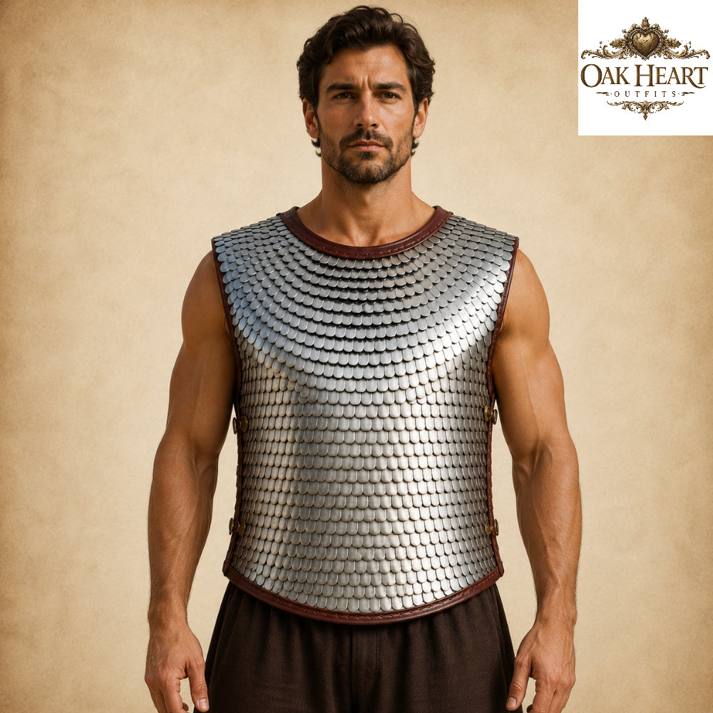 Aluminium Scale Lorica Squamata Armor | Roman Empire Scale Cuirass,