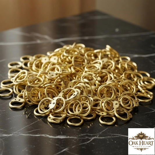 Brass Riveted Rings – Medieval Chainmail Repair Rings Natural Finish