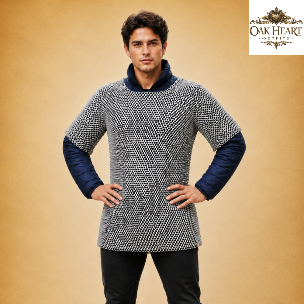 Medieval Chainmail Hauberk – Handmade Butted Ring Armor Shirt
