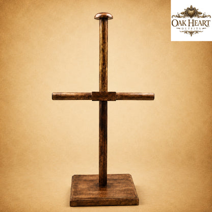 Handcrafted Wooden Lorica Stand | Heavy-Duty Medieval Roman Armor Display Stand