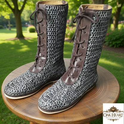 Medieval Viking Chainmail Boots | Stainless Steel LARP & Reenactment Gear