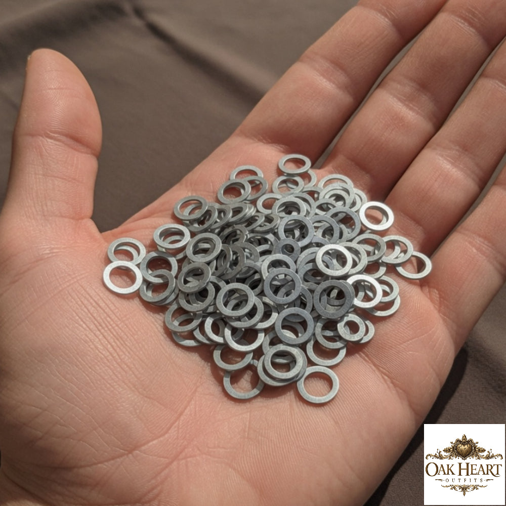 Aluminum Flat Chainmail Rings 9mm – Strong & Lightweight Washers for Armor Making