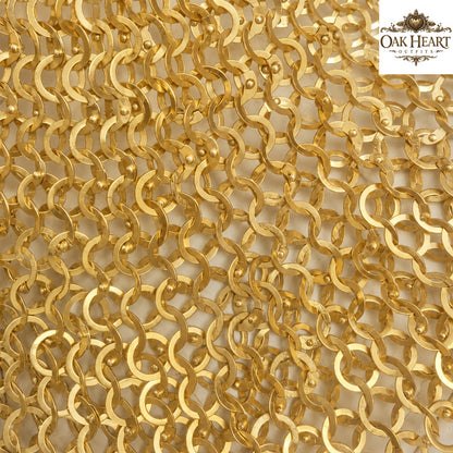 Brass Chainmail Coif Hood, Medieval Chainmail Armor, Renaissance