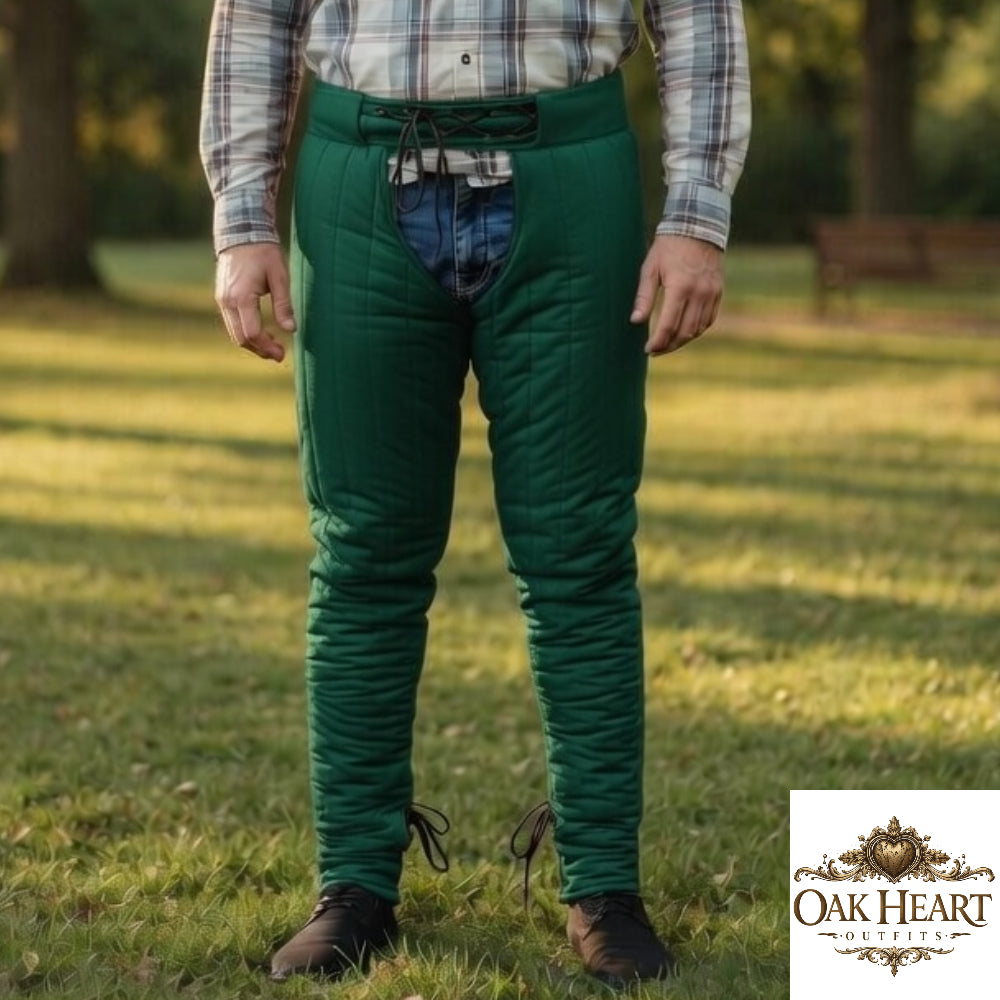 Medieval Padded Cotton Leggings: SCA Armor Chausses Under Gambeson Maille Hauberk for Halloween events