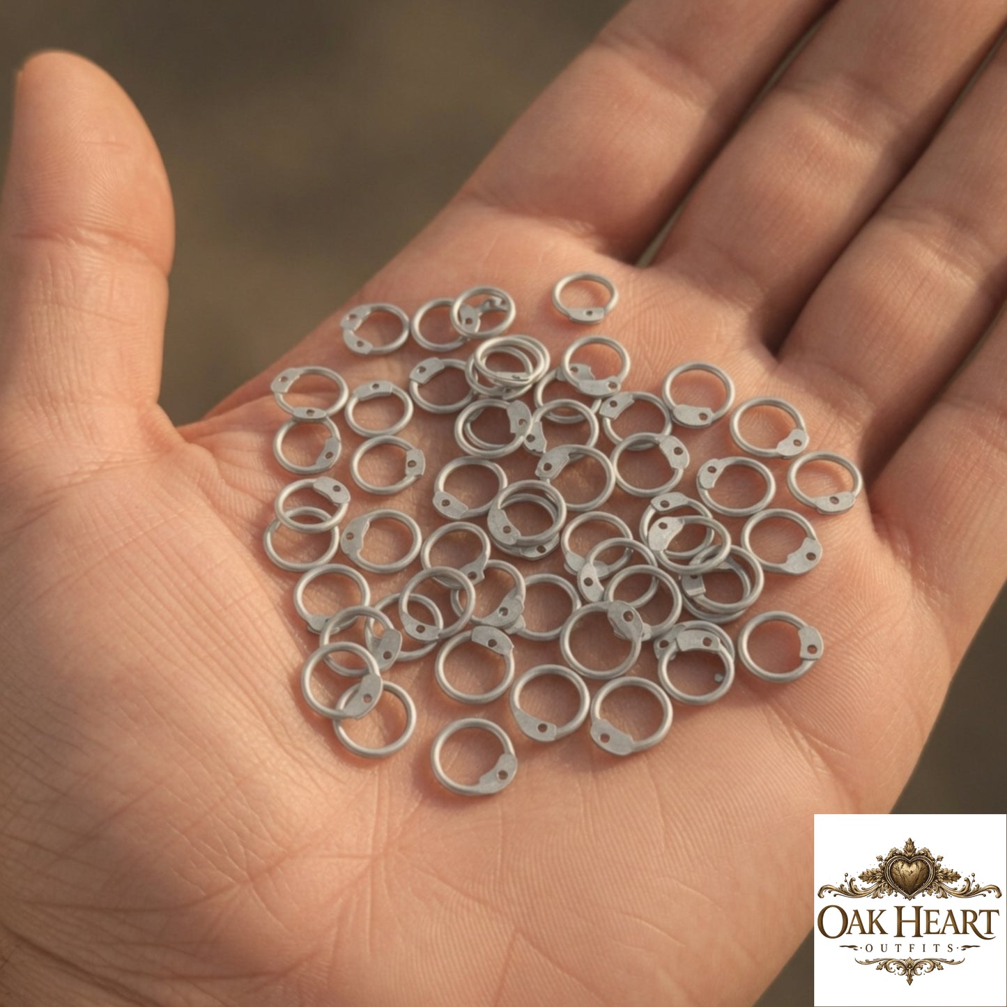 Aluminum 9mm Chainmail Rings – Round Riveted Armor Rings with Free Tool for Crafting