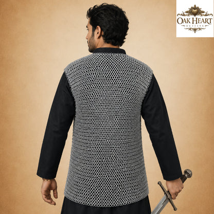Butted Haubergeon Chainmail Vest Aluminum – Round Ring 10MM, 16 Gauge MA-04 |