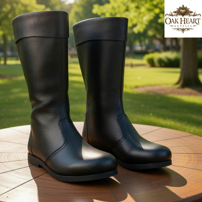 Medieval Side Lace Leather Boots – Renaissance Faire Costume Shoes