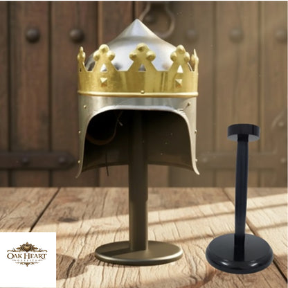 King Richard Lionheart Helmet, Wooden Stand, New Year Gifts