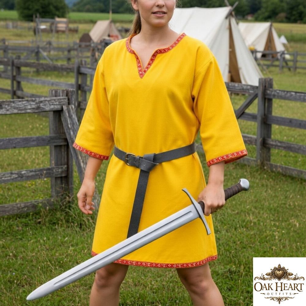 Medieval Viking Tunic Cotton Renaissance Knight Costume LARP Cosplay Clothing