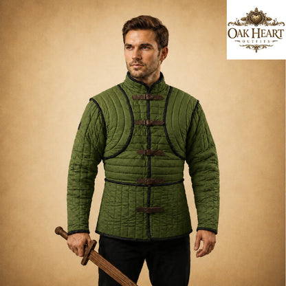 Medieval Padded Gambeson Armor – Quilted Medieval Jacket, Viking Armor