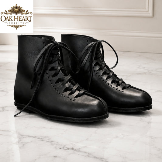 Vindolanda Boots Handmade Leather Viking Shoes, Medieval Ankle Boots for LARP, SCA, Roman Reenactment & Ren Faire