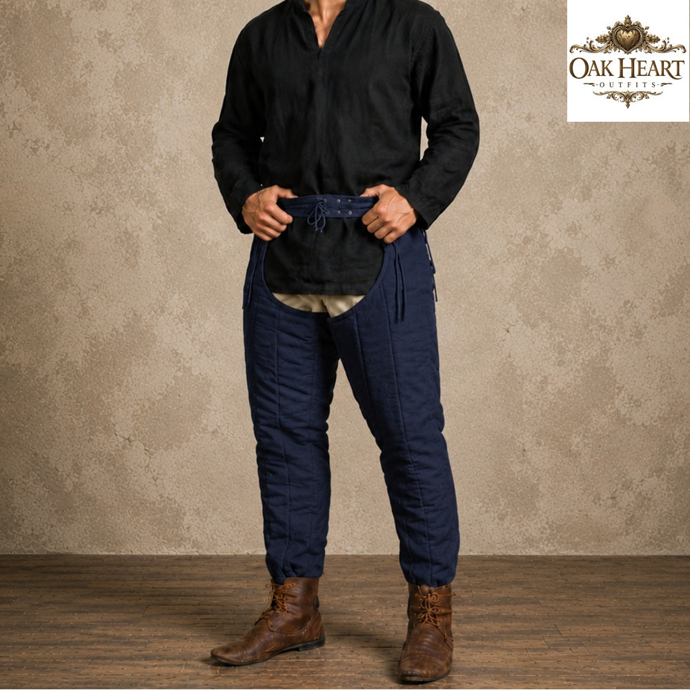 Medieval Padded Linen Leggings – Quilted Chausses for SCA, LARP & HEMA |
