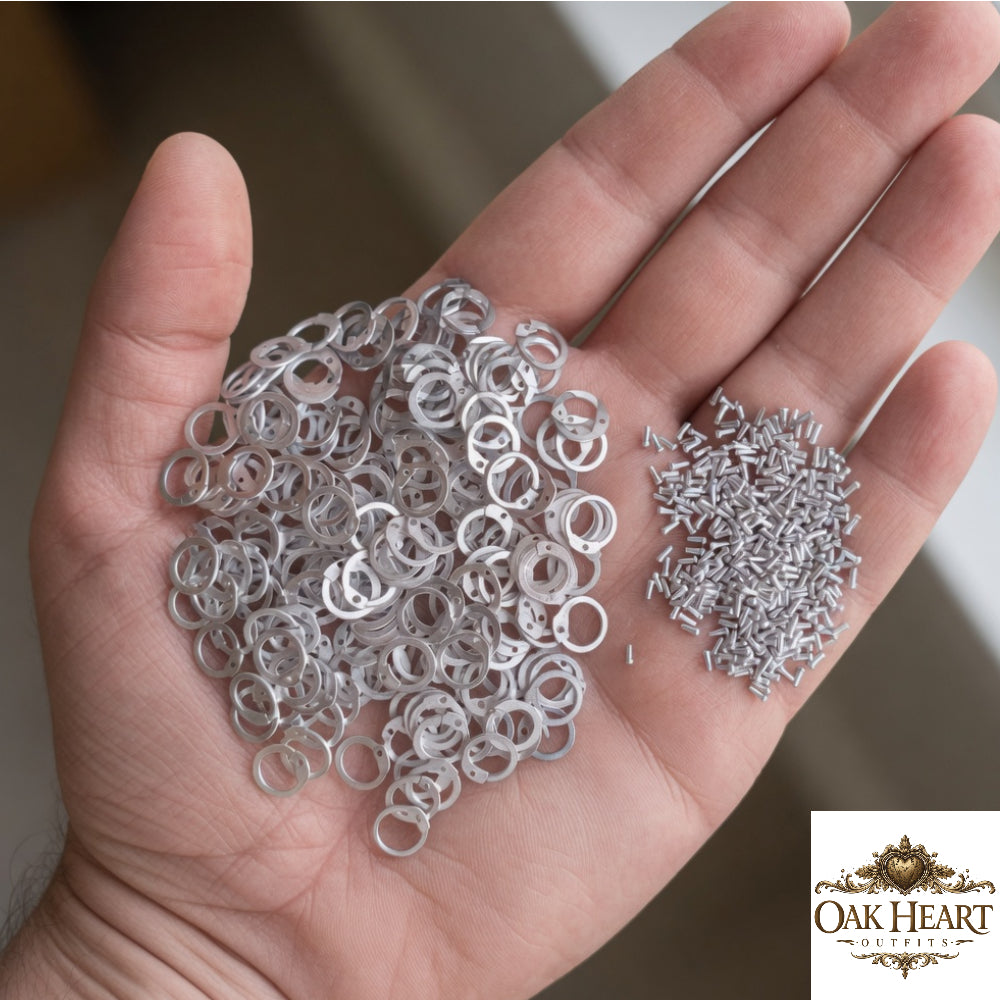 9mm Aluminum Flat Riveted Chainmail Rings – LARP Armor Supplies + Free Tool