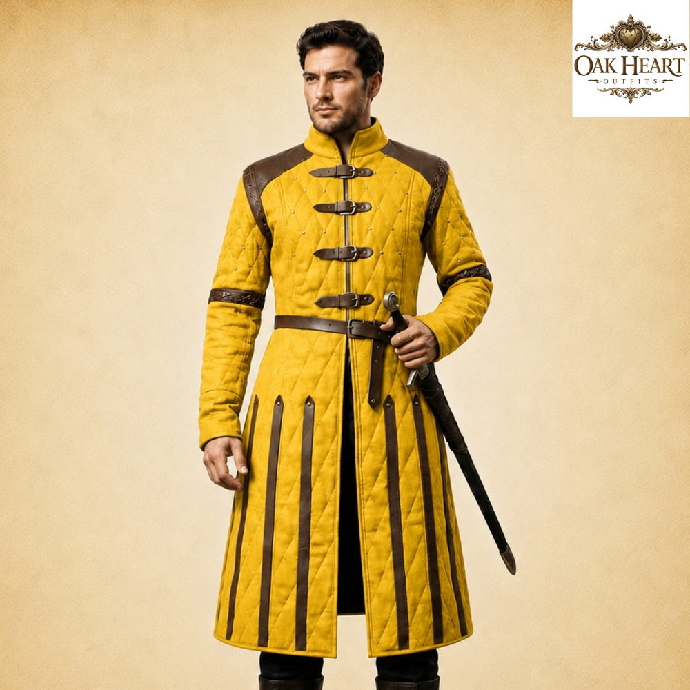 Medieval Gambeson Padded Armor – Quilted Cotton Aketon for LARP & SCA