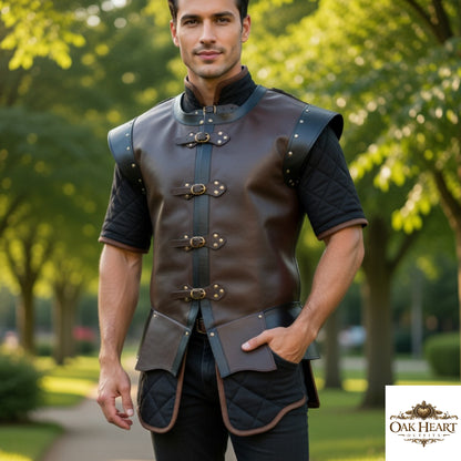 Medieval Leather Armor Jerkin – Ren Faire LARP Costume