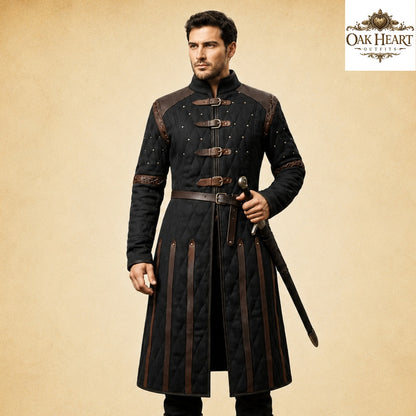 Medieval Gambeson Padded Armor – Quilted Cotton Aketon for LARP & SCA