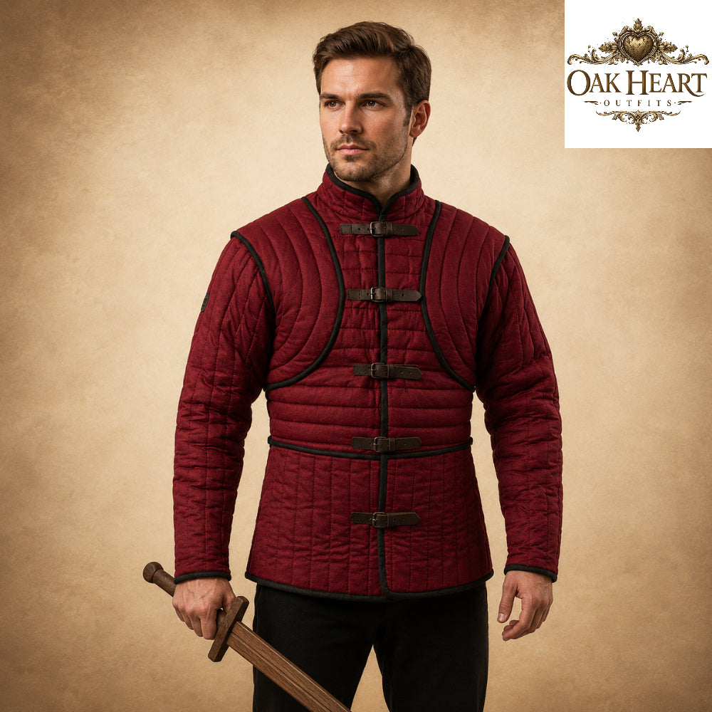 Medieval Padded Gambeson Armor – Quilted Medieval Jacket, Viking Armor