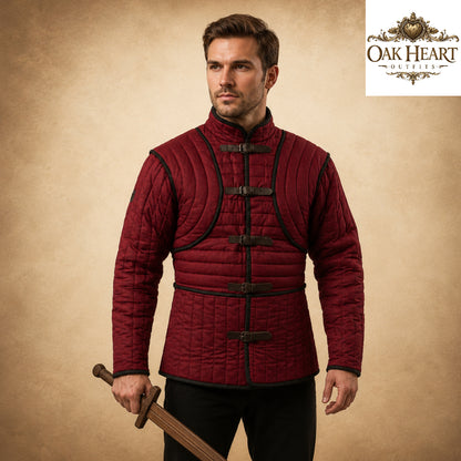 Medieval Padded Gambeson Armor – Quilted Medieval Jacket, Viking Armor