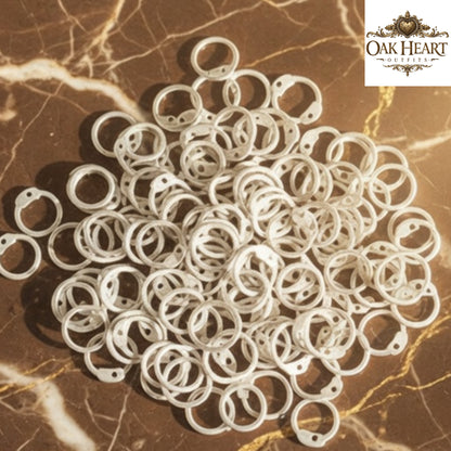 Aluminum 9mm Chainmail Rings – Round Riveted Armor Rings with Free Tool for Crafting
