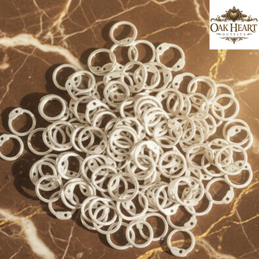 Aluminum 9mm Chainmail Rings – Round Riveted Armor Rings with Free Tool for Crafting