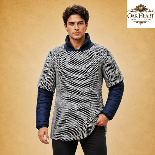Medieval Chainmail Hauberk – Handmade Butted Ring Armor Shirt