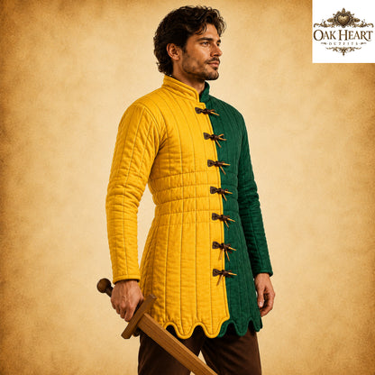 Medieval Padded Gambeson Armor Jacket – Quilted Cotton Viking Aketon