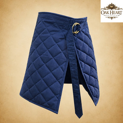 Medieval Quilted Padded Skirt – Viking LARP Armor Wrap for Ren Faire