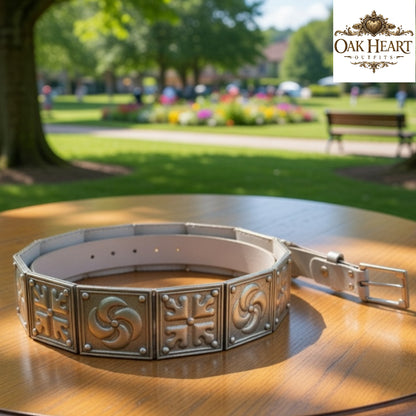 Roman Centurion Belt – Brass Leather Belt for Reenactment & LARP