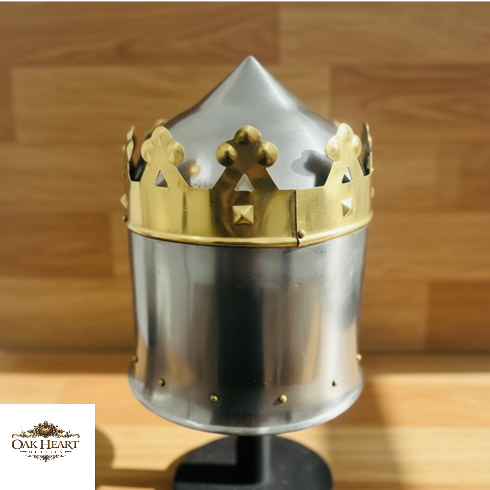 King Richard Lionheart Helmet, Wooden Stand, New Year Gifts