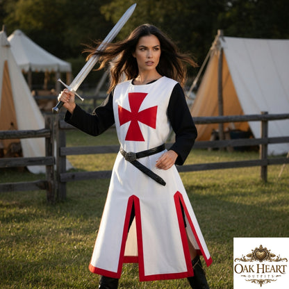 Medieval Templar Tunic Cotton Crusader Knight Costume Cosplay Reenactment Clothing
