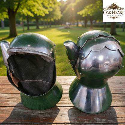 Mild steel Gauntlets : SCA Gloves with Leather