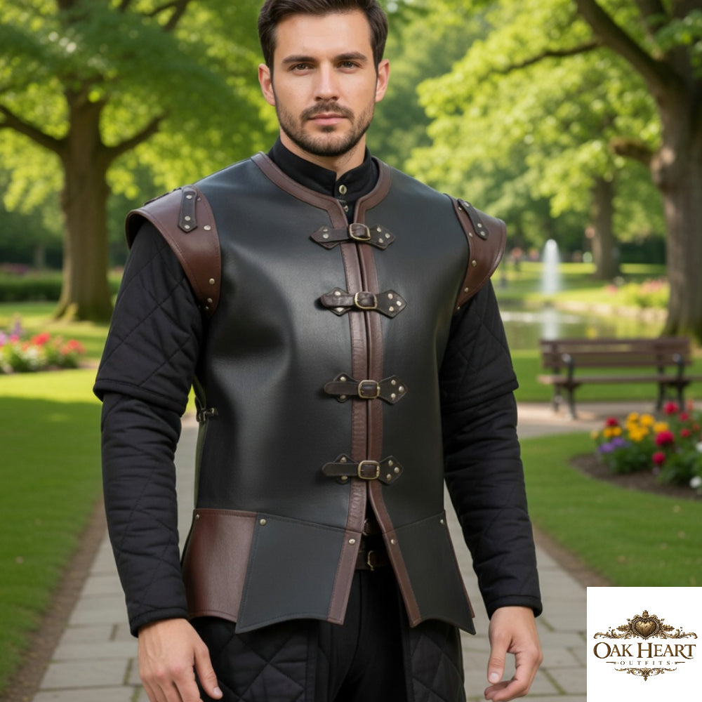 Medieval Leather Armor Jerkin – Ren Faire LARP Costume