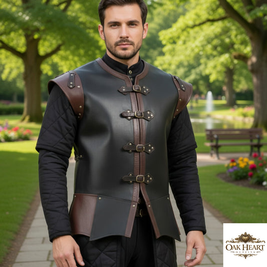 Medieval Leather Armor Jerkin – Ren Faire LARP Costume
