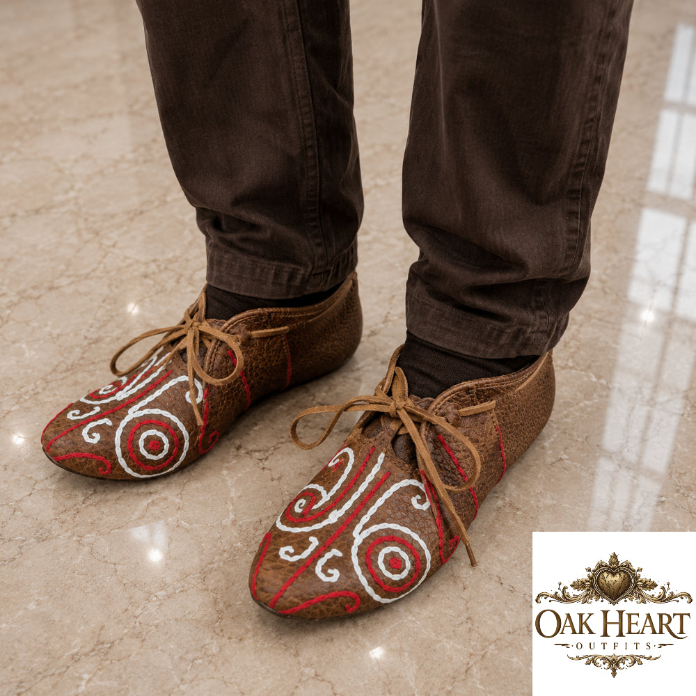 Medieval Viking Leather Shoes – Renaissance Faire, LARP & Historical Costume Footwear