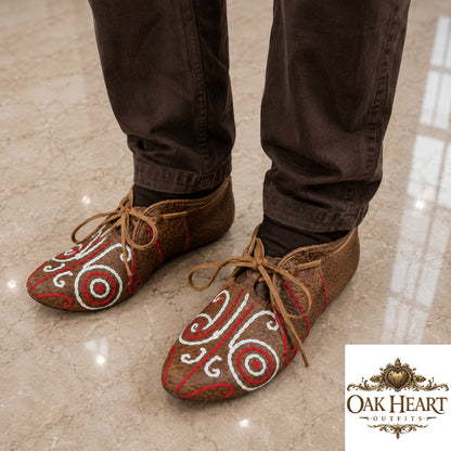 Medieval Viking Leather Shoes – Renaissance Faire, LARP & Historical Costume Footwear