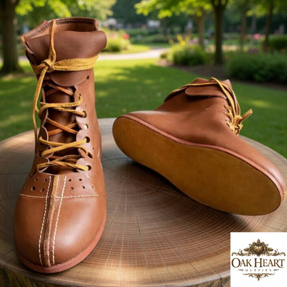 Roman Vindolanda Boots Leather | Historical LARP Renfaire Costume Footwear