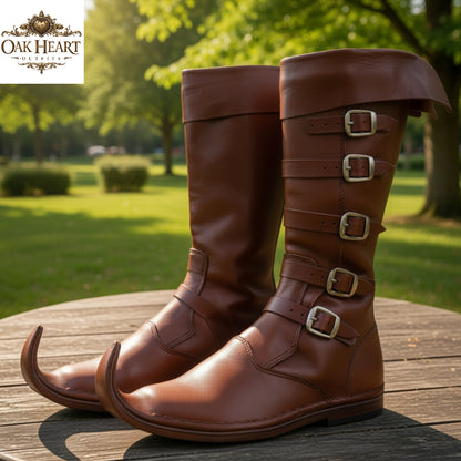 Leather Viking Boots – Medieval Renaissance LARP Wear