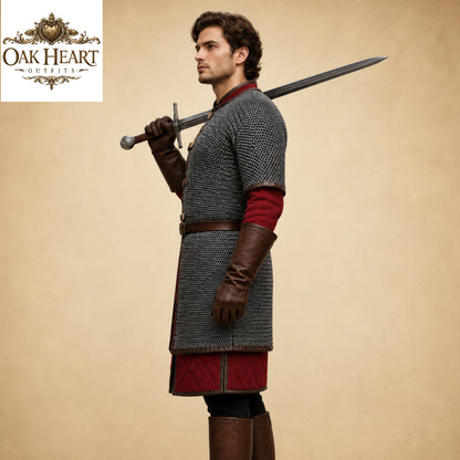 Ren Faire Chainmail Shirt – 8mm Flat Riveted Armor