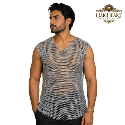 10MM Mild Steel Butted Chainmail Shirt – 18G Medieval Haubergeon Armor