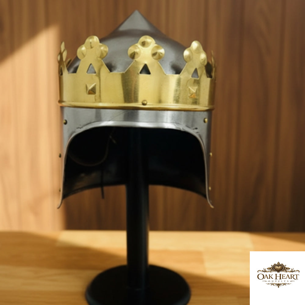 King Richard Lionheart Helmet, Wooden Stand, New Year Gifts