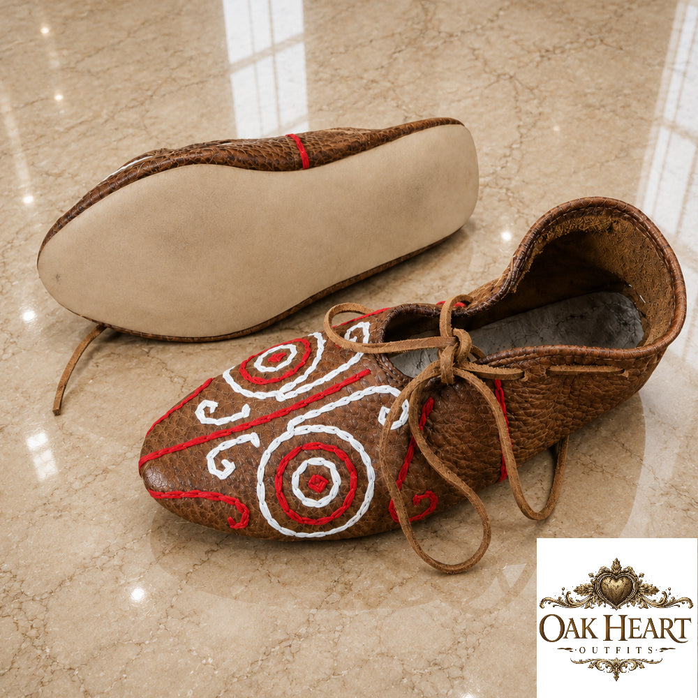 Medieval Viking Leather Shoes – Renaissance Faire, LARP & Historical Costume Footwear