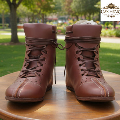 Roman Vindolanda Boots Leather | Historical LARP Renfaire Costume Footwear