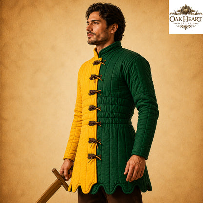 Medieval Padded Gambeson Armor Jacket – Quilted Cotton Viking Aketon