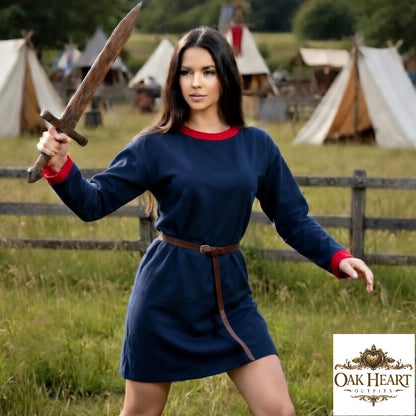 Medieval Tunic – Yellow with Red Accents | Knight Costume for LARP & Renaissance Faire  Option 2 (keyword-rich):