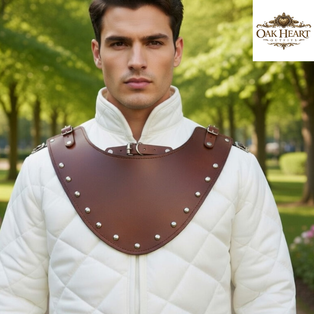 Leather Gorget Neck Armor – Medieval & Fantasy Costume