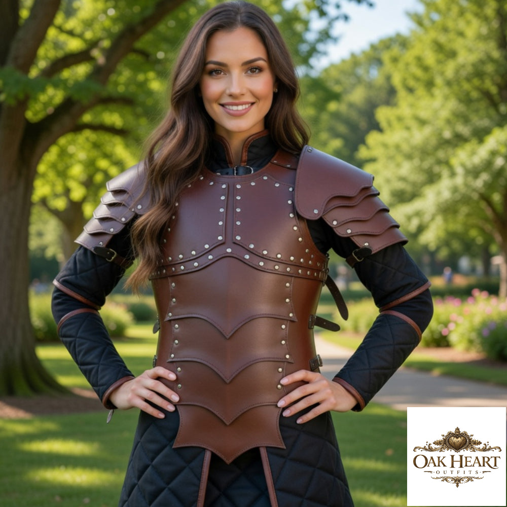 Brown Brigandine Leather Armor | Medieval Costume