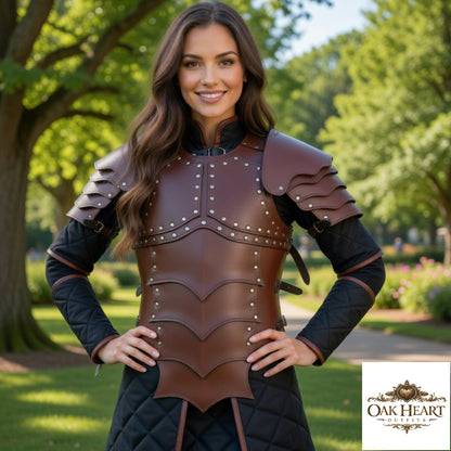 Brown Brigandine Leather Armor | Medieval Costume