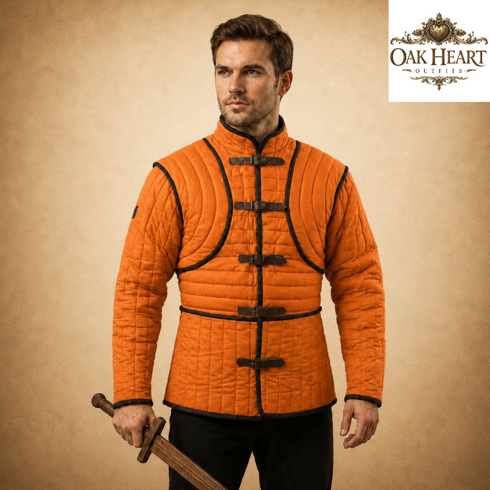 Medieval Padded Gambeson Armor – Quilted Medieval Jacket, Viking Armor