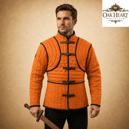 Medieval Padded Gambeson Armor – Quilted Medieval Jacket, Viking Armor